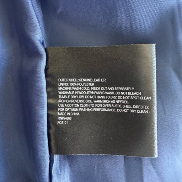 Vintage Royal Blue Suede Leather Jacket - Picture 4 of 7